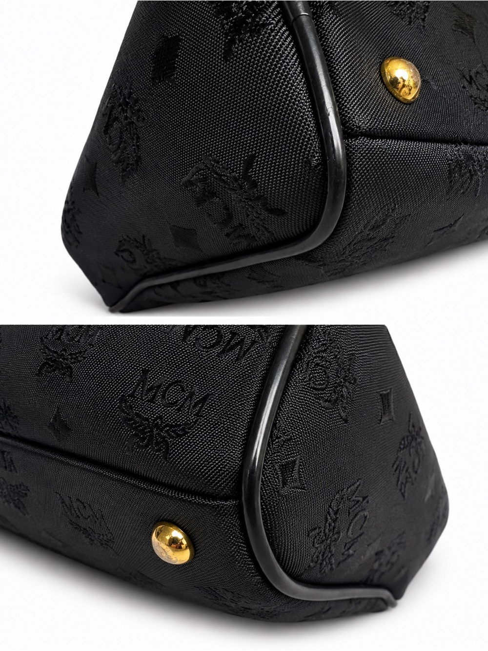 Authentic MCM Black Logo Monogram Tote w/ COA - Picture 11 of 14